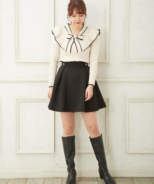 Allamanda(アラマンダ)の「サイドビジューボタンミニフレア/スカート(スカート・レディース・ブラック/ピンク/グレー系その他4/その他11・M)」の13枚目の写真