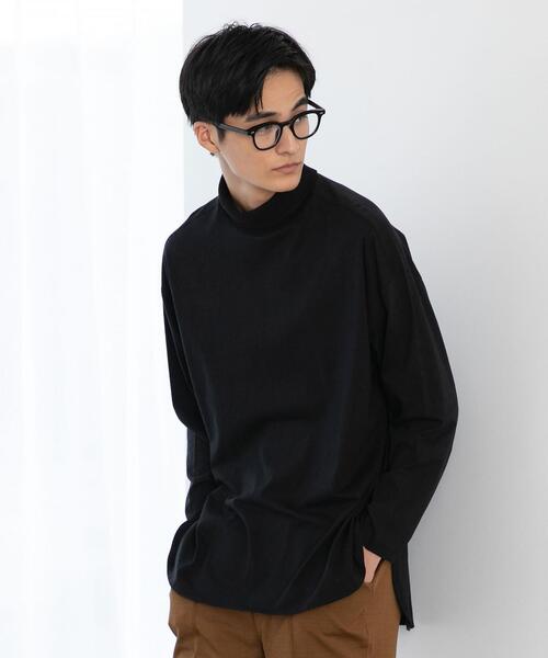 FEELING MADE(フィーリングメイド)の「FEELING MADE ビッグシルエット タートルプルオーバー <UNISEX>(Tシャツ/カットソー・レディース・ブラック/オフホワイト・MEDIUM/LARGE)」の2枚目の写真