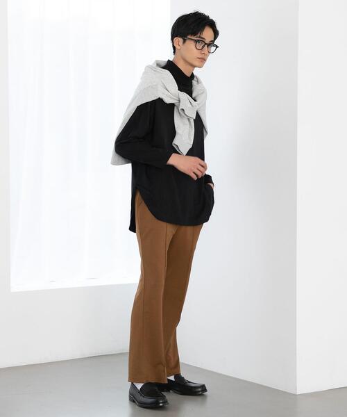 FEELING MADE(フィーリングメイド)の「FEELING MADE ビッグシルエット タートルプルオーバー <UNISEX>(Tシャツ/カットソー・レディース・ブラック/オフホワイト・MEDIUM/LARGE)」の6枚目の写真