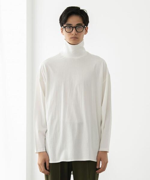 FEELING MADE(フィーリングメイド)の「FEELING MADE ビッグシルエット タートルプルオーバー <UNISEX>(Tシャツ/カットソー・レディース・ブラック/オフホワイト・MEDIUM/LARGE)」の5枚目の写真