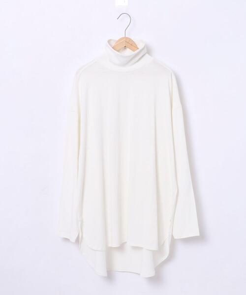 FEELING MADE(フィーリングメイド)の「FEELING MADE ビッグシルエット タートルプルオーバー <UNISEX>(Tシャツ/カットソー・レディース・ブラック/オフホワイト・MEDIUM/LARGE)」の11枚目の写真