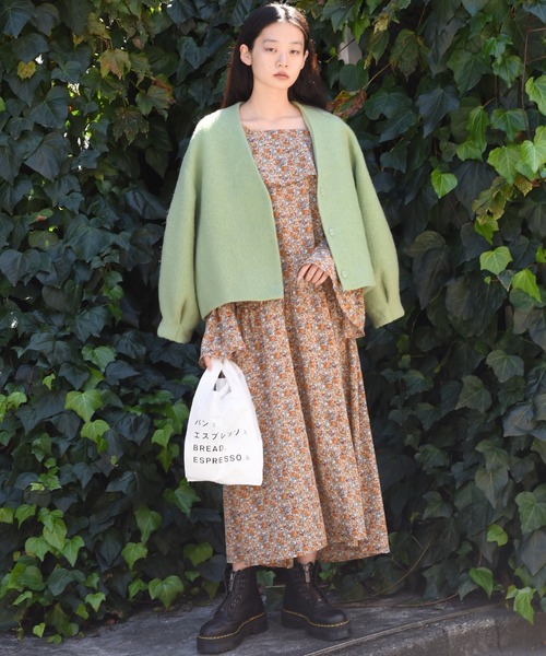 Alley by w closet（アリーバイダブルクローゼット）の「【Alley】スライバーVネックショートジャケット（ノーカラージャケット・レディース・ピンク/ミント/サックスブルー・FREE）」の14枚目の写真