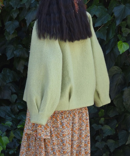 Alley by w closet（アリーバイダブルクローゼット）の「【Alley】スライバーVネックショートジャケット（ノーカラージャケット・レディース・ピンク/ミント/サックスブルー・FREE）」の21枚目の写真