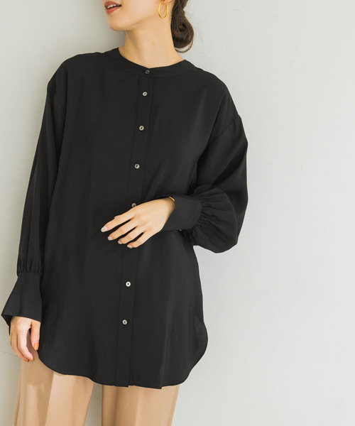 URBAN RESEARCH（アーバンリサーチ）の「前後2wayギャザーブラウス（Tシャツ/カットソー・レディース・オフホワイト/ブラック・FREE）」の12枚目の写真