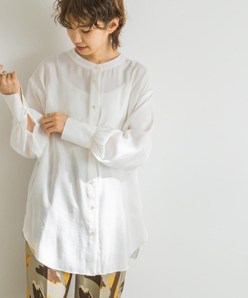 URBAN RESEARCH（アーバンリサーチ）の「前後2wayギャザーブラウス（Tシャツ/カットソー・レディース・オフホワイト/ブラック・FREE）」の21枚目の写真