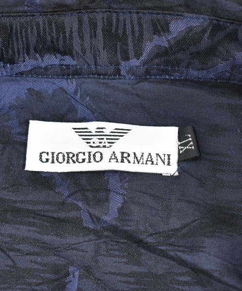 GIORGIO ARMANI（ジョルジオアルマーニ）の「【ヴィンテージ古着】GIORGIO ARMANI ジョルジオアルマーニ 総柄長袖シャツ（シャツ/ブラウス・メンズ・ネイビー・X-LARGE）」の4枚目の写真