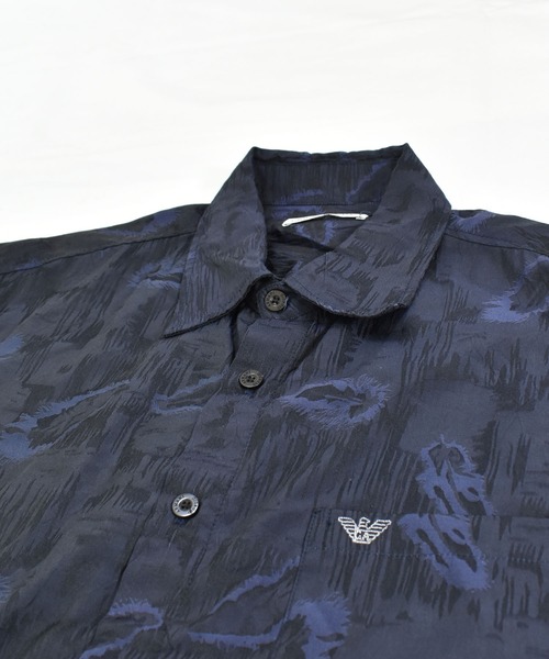 GIORGIO ARMANI（ジョルジオアルマーニ）の「【ヴィンテージ古着】GIORGIO ARMANI ジョルジオアルマーニ 総柄長袖シャツ（シャツ/ブラウス・メンズ・ネイビー・X-LARGE）」の7枚目の写真