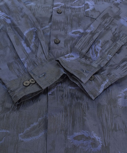 GIORGIO ARMANI（ジョルジオアルマーニ）の「【ヴィンテージ古着】GIORGIO ARMANI ジョルジオアルマーニ 総柄長袖シャツ（シャツ/ブラウス・メンズ・ネイビー・X-LARGE）」の2枚目の写真