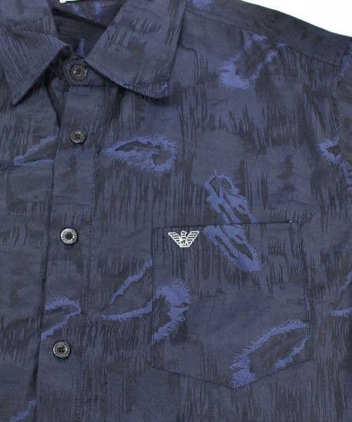 GIORGIO ARMANI（ジョルジオアルマーニ）の「【ヴィンテージ古着】GIORGIO ARMANI ジョルジオアルマーニ 総柄長袖シャツ（シャツ/ブラウス・メンズ・ネイビー・X-LARGE）」の5枚目の写真