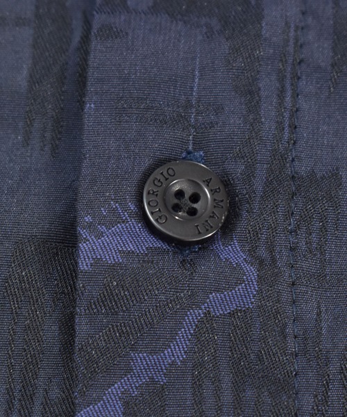 GIORGIO ARMANI（ジョルジオアルマーニ）の「【ヴィンテージ古着】GIORGIO ARMANI ジョルジオアルマーニ 総柄長袖シャツ（シャツ/ブラウス・メンズ・ネイビー・X-LARGE）」の6枚目の写真
