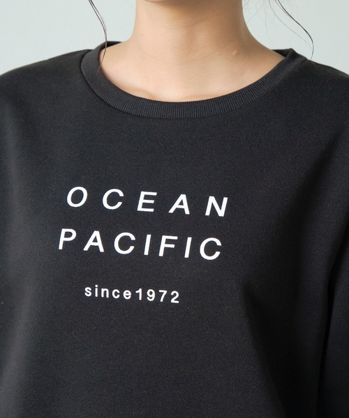 Ocean Pacific（オーシャンパシフィック）の「【OP:オーピー】レディース裏起毛フィットネス上下セット（スウェット・レディース・ブラック/グリーン/ピンク・MEDIUM/SMALL/LARGE）」の10枚目の写真