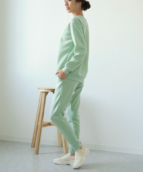 Ocean Pacific（オーシャンパシフィック）の「【OP:オーピー】レディース裏起毛フィットネス上下セット（スウェット・レディース・ブラック/グリーン/ピンク・MEDIUM/SMALL/LARGE）」の18枚目の写真