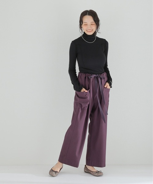 BASERANGE（ベースレンジ）の「【BASERANGE/ベースレンジ】 MAIN OMATO TURTLE NECK：Tシャツ（Tシャツ/カットソー・レディース・ブラック/ホワイト系その他・MEDIUM）」の8枚目の写真