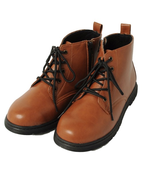 GLAZOS（グラソス）の「編み上げブーツ（ブーツ・キッズ・ブラック/キャメル/ワイン・22cm/23cm/24cm/20cm/21cm）」の2枚目の写真