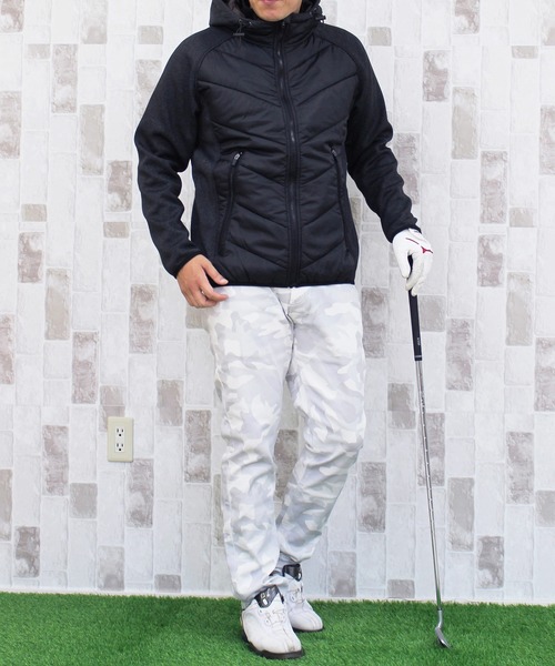 TopIsm（トップイズム）の「ジャージ切替 キルティング中綿 ゴルフジャケット ゴルフウェア メンズ（ゴルフグッズ・メンズ・ブラック/グレー/ブラック系その他/グレー系その他・LL/M/L）」の7枚目の写真