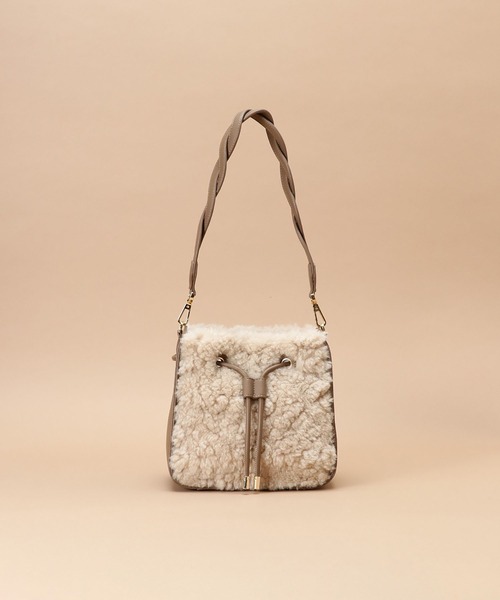 Samantha Thavasa（サマンサタバサ）の「エコファー 巾着型バッグ（ハンドバッグ・レディース・ブラウン/ベージュ・FREE）」の22枚目の写真