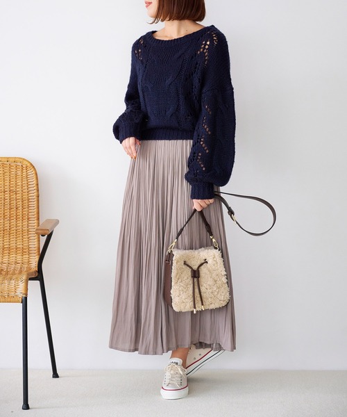 Samantha Thavasa（サマンサタバサ）の「エコファー 巾着型バッグ（ハンドバッグ・レディース・ブラウン/ベージュ・FREE）」の15枚目の写真