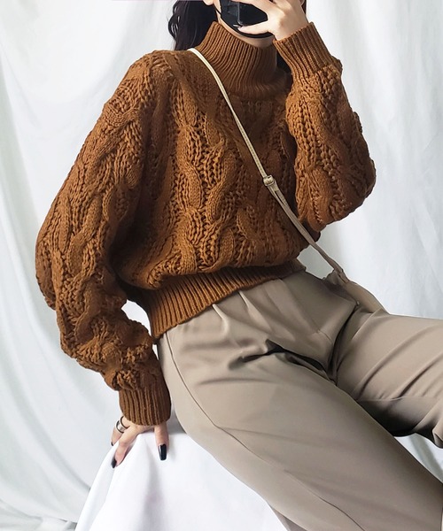 AURALEE クロップドニットセーター AURALEE＞クロップドニットプルオーバー