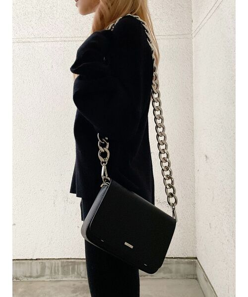 GYDA（ジェイダ）の「BOLDチェーンウォレットBAG（ショルダーバッグ・レディース・アイボリー/ブラック・FREE）」の14枚目の写真