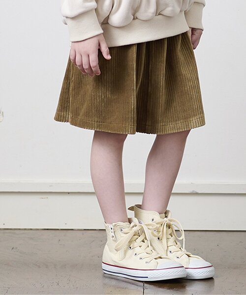 BREEZE(ブリーズ)の「/ニットコールスカート(スカート・キッズ・ベージュ/オレンジ・120/80/130/140/90/110/100)」の1枚目の写真