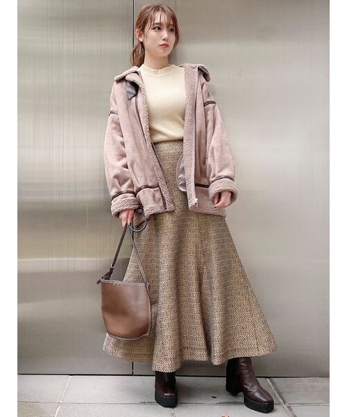 dazzlin（ダズリン）の「レースモールリブニット（ニット/セーター・レディース・ブラック/アイボリー/グレー・FREE）」の13枚目の写真