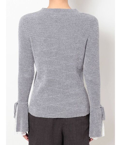 dazzlin（ダズリン）の「レースモールリブニット（ニット/セーター・レディース・ブラック/アイボリー/グレー・FREE）」の12枚目の写真