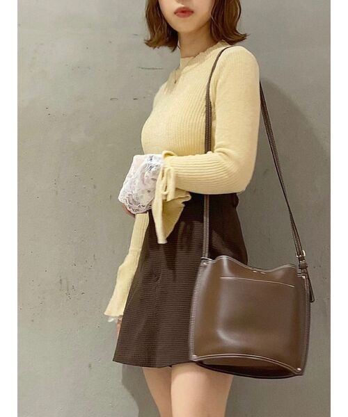 dazzlin（ダズリン）の「レースモールリブニット（ニット/セーター・レディース・ブラック/アイボリー/グレー・FREE）」の16枚目の写真