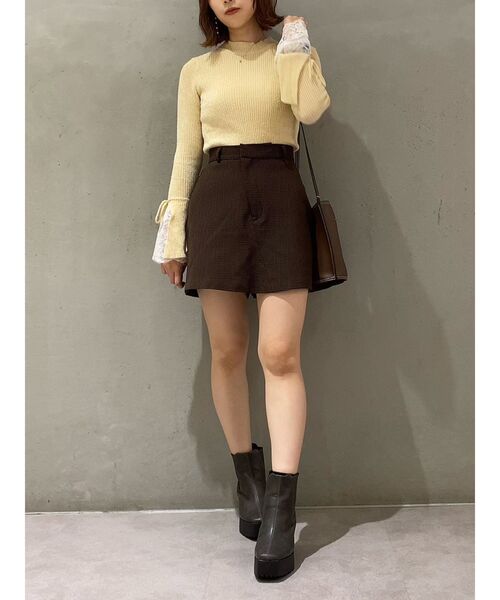 dazzlin（ダズリン）の「レースモールリブニット（ニット/セーター・レディース・ブラック/アイボリー/グレー・FREE）」の17枚目の写真