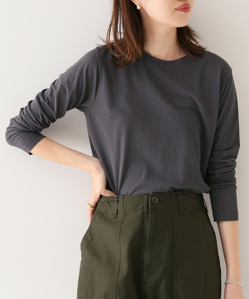 SLOBE IENA(スローブイエナ)の「ニュアンスインナー【手洗い可能】◆(Tシャツ/カットソー・レディース・ホワイト/チャコールグレー/アイボリー・FREE)」の3枚目の写真