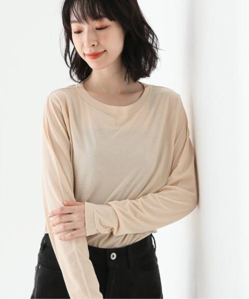 SLOBE IENA(スローブイエナ)の「ニュアンスインナー【手洗い可能】◆(Tシャツ/カットソー・レディース・ホワイト/チャコールグレー/アイボリー・FREE)」の1枚目の写真