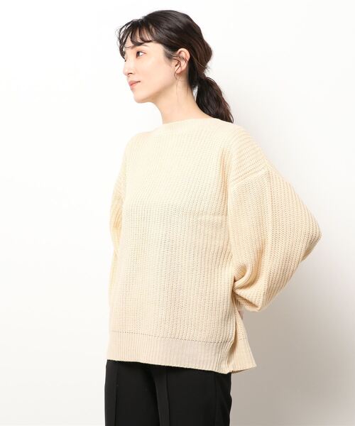 ehka sopo（エヘカソポ）の「バックレースアップニット（ニット/セーター・レディース・グリーン/オフホワイト/ブラック/ラベンダー・ﾌﾘ-）」の15枚目の写真