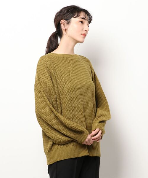 ehka sopo（エヘカソポ）の「バックレースアップニット（ニット/セーター・レディース・グリーン/オフホワイト/ブラック/ラベンダー・ﾌﾘ-）」の16枚目の写真