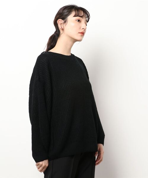 ehka sopo（エヘカソポ）の「バックレースアップニット（ニット/セーター・レディース・グリーン/オフホワイト/ブラック/ラベンダー・ﾌﾘ-）」の17枚目の写真