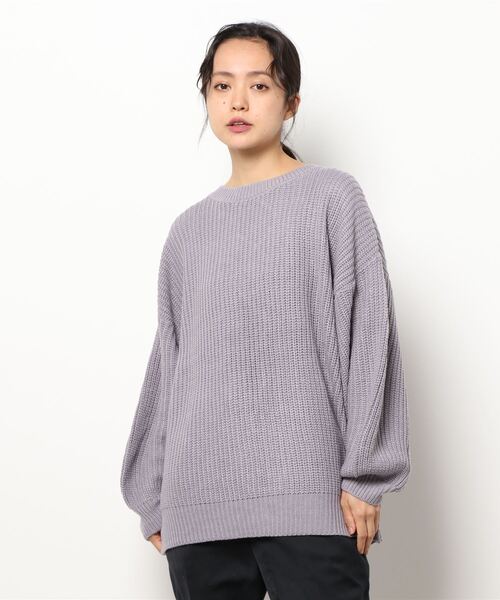 ehka sopo（エヘカソポ）の「バックレースアップニット（ニット/セーター・レディース・グリーン/オフホワイト/ブラック/ラベンダー・ﾌﾘ-）」の18枚目の写真