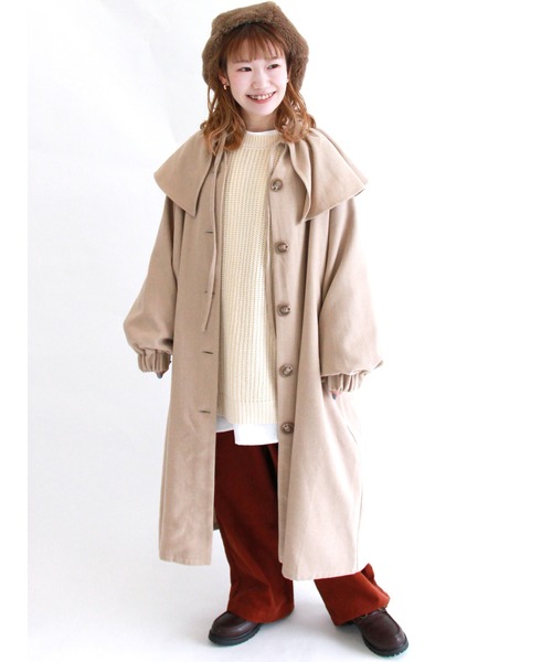 ehka sopo（エヘカソポ）の「バックレースアップニット（ニット/セーター・レディース・グリーン/オフホワイト/ブラック/ラベンダー・ﾌﾘ-）」の8枚目の写真