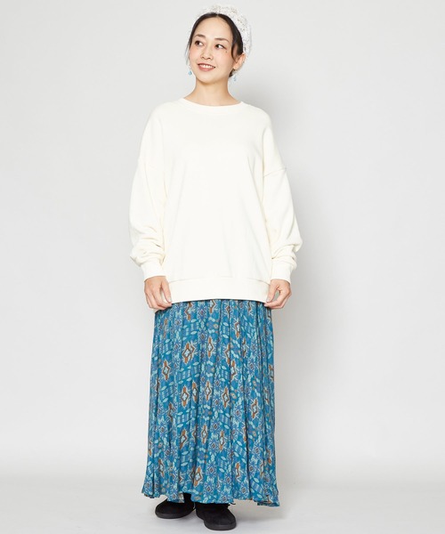 チャイハネ（チャイハネ）の「【チャイハネ】ネイティブ柄刺繍トップス プルオーバー（スウェット・レディース・ホワイト/パープル/ブルー・FREE）」の18枚目の写真