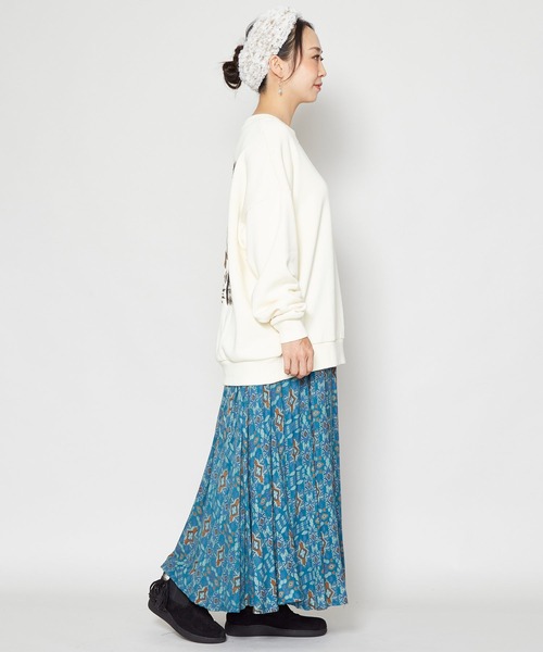 チャイハネ（チャイハネ）の「【チャイハネ】ネイティブ柄刺繍トップス プルオーバー（スウェット・レディース・ホワイト/パープル/ブルー・FREE）」の13枚目の写真