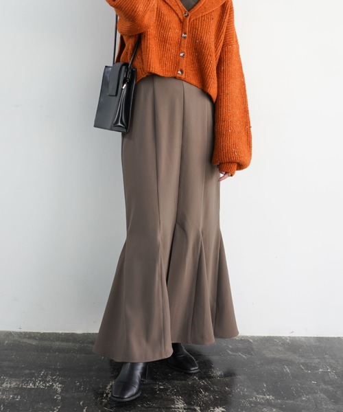 archives（アルシーヴ）の「マチ付マーメイドスカート（スカート・レディース・グレイッシュベージュ/ブラック/アイボリー/ブラウン・MEDIUM）」の4枚目の写真