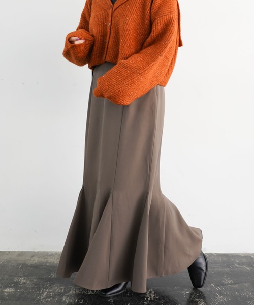 archives（アルシーヴ）の「マチ付マーメイドスカート（スカート・レディース・グレイッシュベージュ/ブラック/アイボリー/ブラウン・MEDIUM）」の11枚目の写真