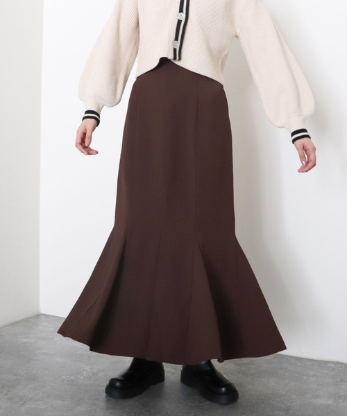 archives（アルシーヴ）の「マチ付マーメイドスカート（スカート・レディース・グレイッシュベージュ/ブラック/アイボリー/ブラウン・MEDIUM）」の15枚目の写真