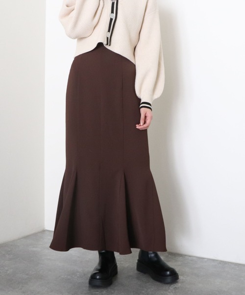 archives（アルシーヴ）の「マチ付マーメイドスカート（スカート・レディース・グレイッシュベージュ/ブラック/アイボリー/ブラウン・MEDIUM）」の5枚目の写真