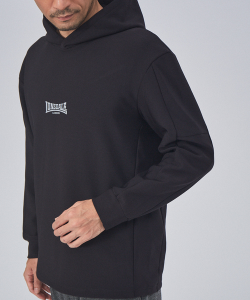 LONSDALE（ロンズデール）の「【LONSDALE/セットアップ対応】ニット裏フリースパーカー（パーカー・メンズ・チャコールグレー/ブラック/ベージュ・46/48）」の9枚目の写真