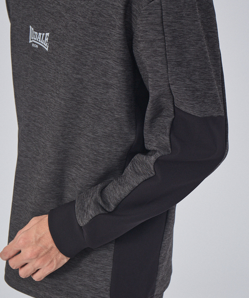 LONSDALE（ロンズデール）の「【LONSDALE/セットアップ対応】ニット裏フリースパーカー（パーカー・メンズ・チャコールグレー/ブラック/ベージュ・46/48）」の12枚目の写真