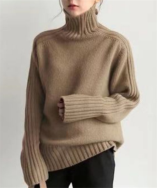 MAISON DE THERESE（メゾン ド テレーズ）の「タートルネック　ニットトップス（ニット/セーター・レディース・ブラック/モカ/ネイビー/カーキ/ライトブラウン/Off White・FREE）」の7枚目の写真