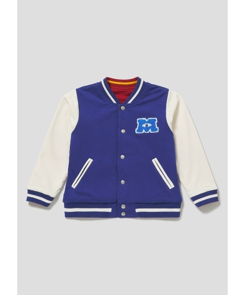 Design Tshirts Store graniph(デザイン ティーシャツ ストア グラニフ)の「カレッジ(モンスターズ)|キッズスウェットスタジアムジャンパー(ブルゾン・キッズ・ブルー・110/130)」の2枚目の写真