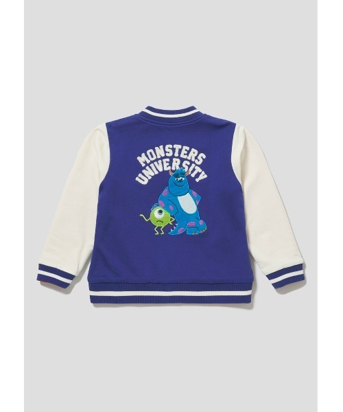 Design Tshirts Store graniph(デザイン ティーシャツ ストア グラニフ)の「カレッジ(モンスターズ)|キッズスウェットスタジアムジャンパー(ブルゾン・キッズ・ブルー・110/130)」の5枚目の写真