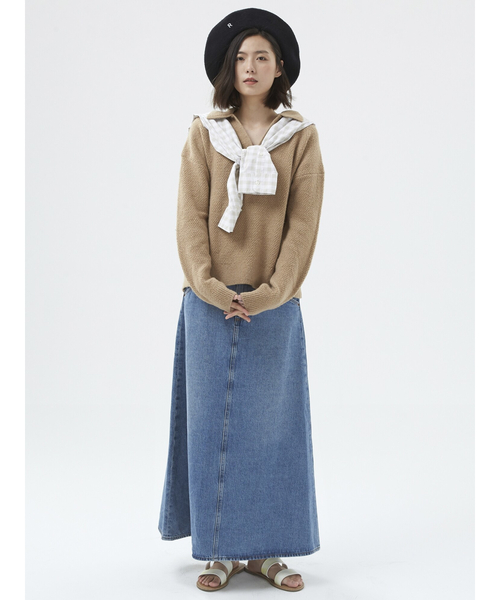 GAP（ギャップ）の「Aライン デニム マキシスカート（デニムスカート・レディース・ブルー・0/2/4/6/00/000/8/10）」の5枚目の写真