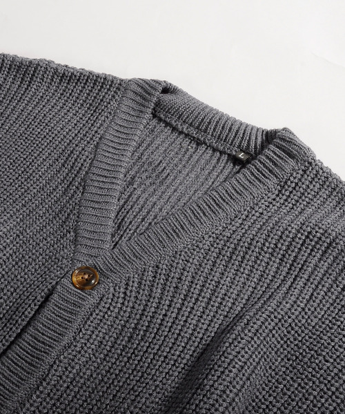 neos（ネオス）の「【neos -addictive design-】ルーズシルエット バルーンスリーブ 畦編み ニット カーディガン（カーディガン/ボレロ・メンズ・ホワイト/チャコールグレー/ブラウン/ブルーグレー・MEDIUM/LARGE）」の7枚目の写真