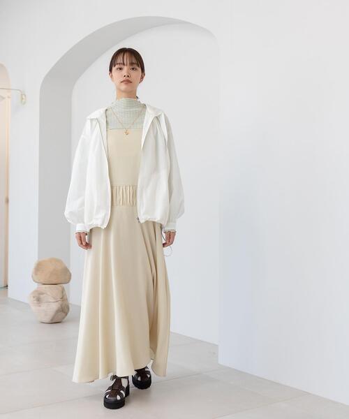 CITEN（シテン）の「＜CITEN（シテン）＞ウエストギャザーキャミ ワンピース（ワンピース・レディース・ネイビー/クリーム・FREE）」の9枚目の写真