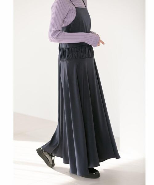 CITEN（シテン）の「＜CITEN（シテン）＞ウエストギャザーキャミ ワンピース（ワンピース・レディース・ネイビー/クリーム・FREE）」の5枚目の写真